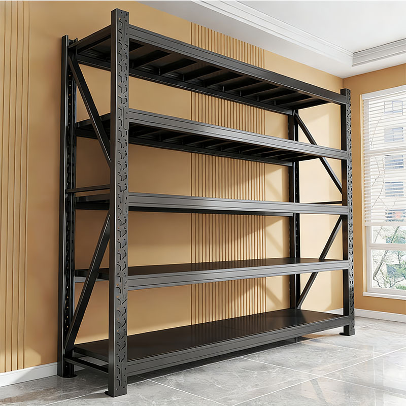 Almacenamiento de estantes elevados estantes de almacenamiento multicapa estante de almacenamiento de piso comercial de supermercado expreso estante de hierro de carga alta 238 image 1