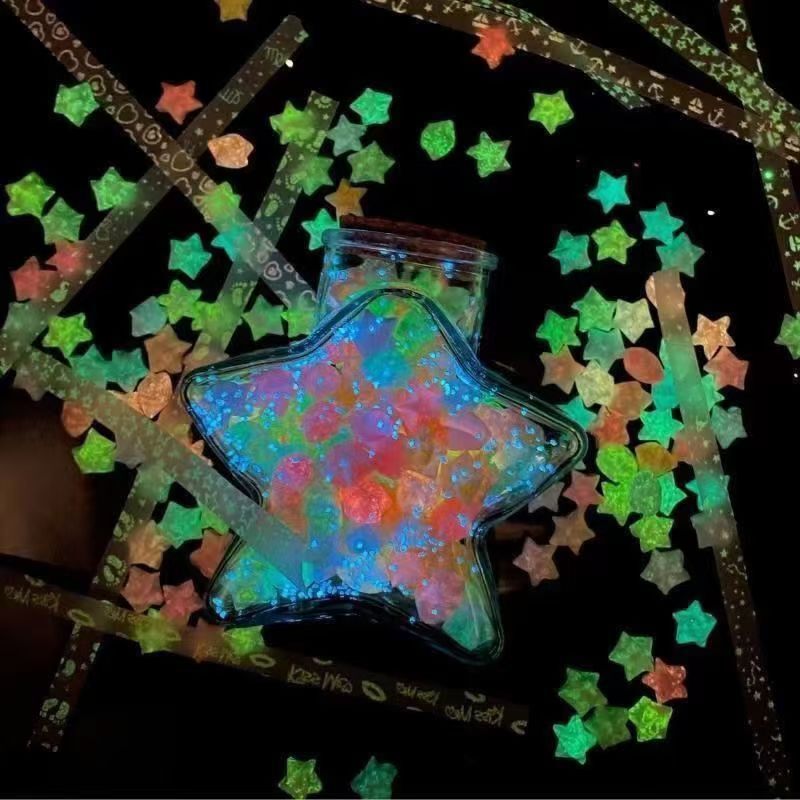ラッキースター蛍光発光スター折り紙発光ウィッシングボトル紙ストリップ書き込み手作りカップル誕生日ギフト|undefined