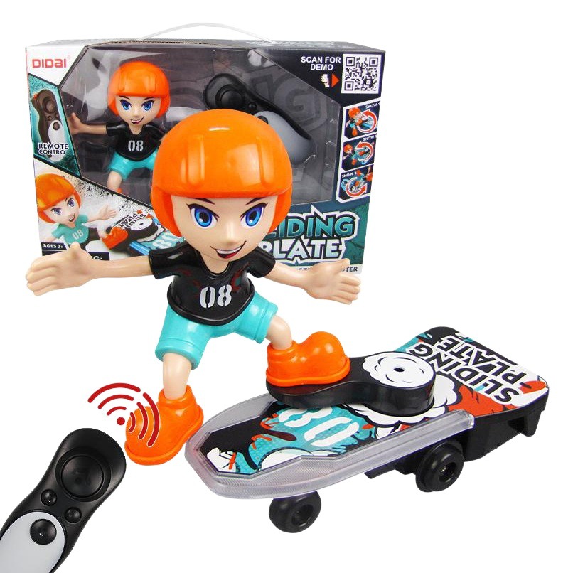 Tiktok Venta caliente mismo niño de dibujos animados control remoto truco scooter luz música rodando juguete puesto al por mayor