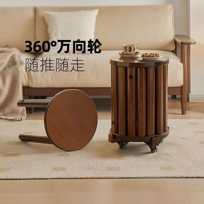 積み重ね可能なスツール、モダンなダイニングスツール、ダイニングテーブルスツール、新しい中国風の無垢材の丸いスツール、コーヒーテーブル|undefined