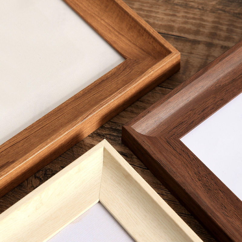 71Tx Chinese Painting Framed Picture Frame Wall Hanging Calligraphy Calligraphy and Painting Photo Frame Square Paper-Cut Cross-Stitch Outer Border Frame Self-Assembled