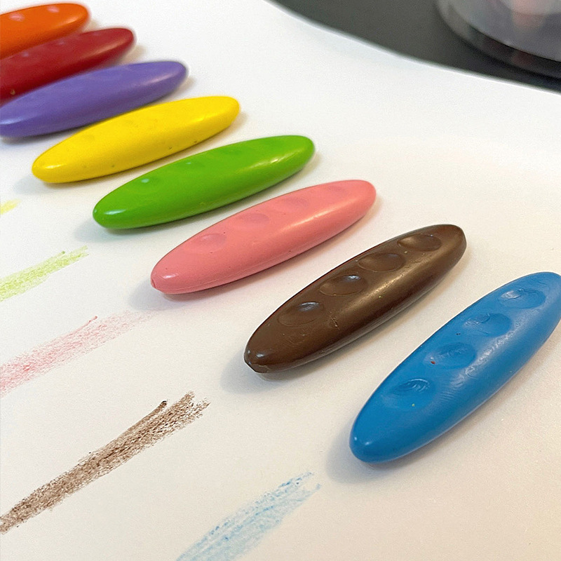 Children's non-dirty hands peanut crayon plastic painting graffiti easy to color non-toxic washable oil pastel student stationery
