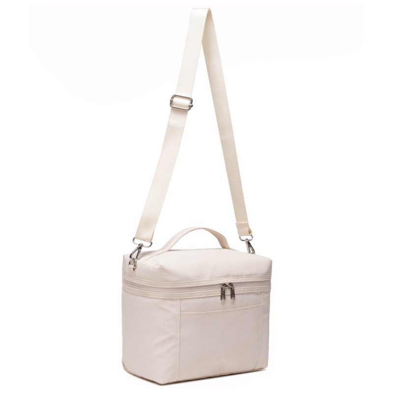 Bolsa de almuerzo de aislamiento térmico de doble capa, bolsa de picnic al aire libre de gran capacidad, portátil de hombro único, fresco y frío