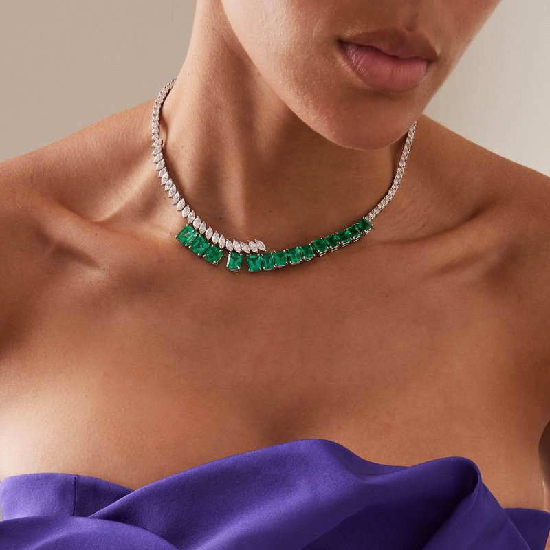 Luxurious Geometric Rhinestone Women's Necklace display picture 1