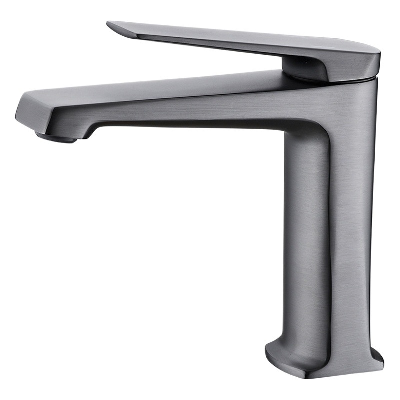 Mueble de baño de cobre dibujo pistola gris Cuenca del grifo Nordic simple luz de lujo estilo bajo encimera Cuenca caliente y fría grifo