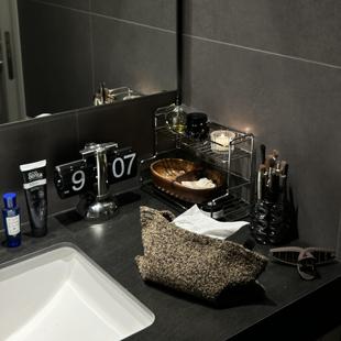 Ll Washbasin Storage Stainless Steel Storage Rack Bathroom Sink Skin Care Cosmetics Drain Organizer Box Normcore Style