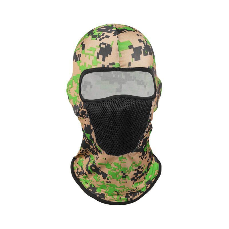 Sombrero estampado de seda de hielo, casco de ciclismo de camuflaje, mascarilla transpirable de primavera y verano, revestimiento, mascarilla de bicicleta, casco, sombrero