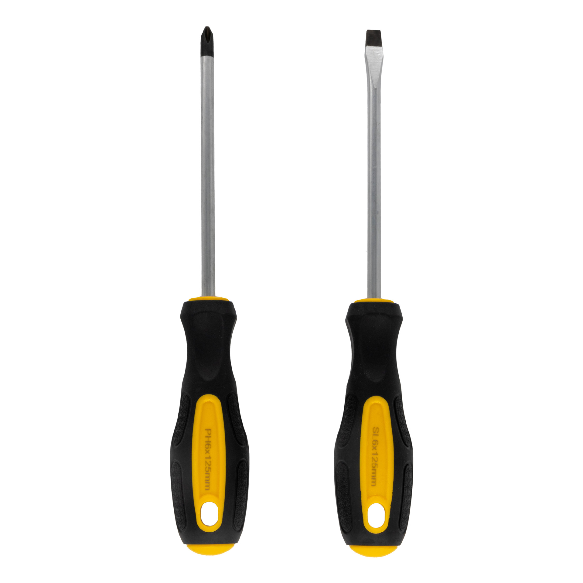 Destornillador cruzado de grado industrial más destornillador magnético alargado de una palabra destornillador magnético al por mayor mango de goma destornillador Métrico