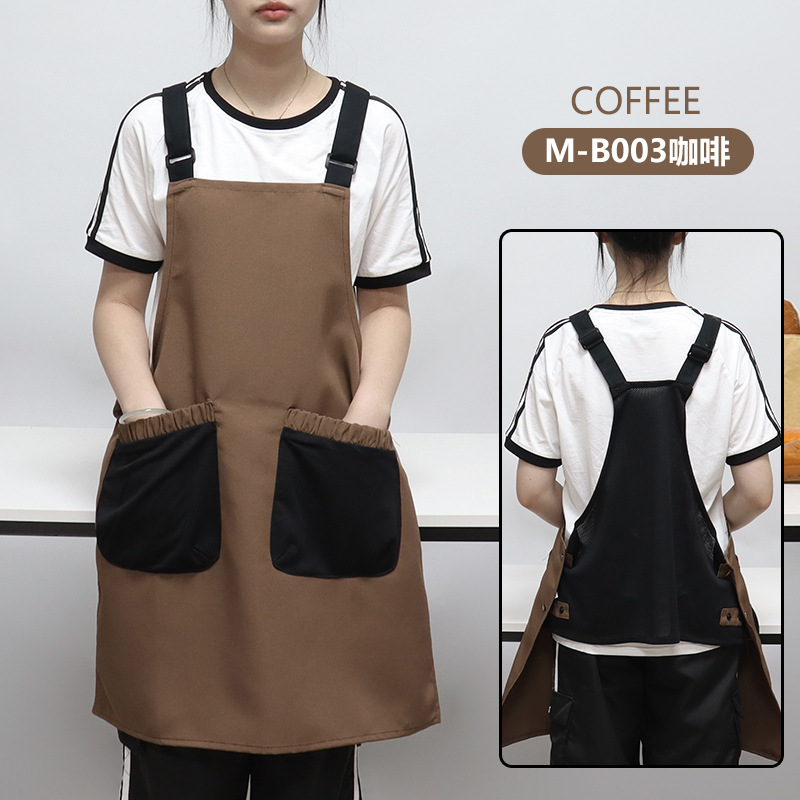 Transfronterizo Amazon lona delantal personalizado logotipo cocina catering manicuría ropa de trabajo abrigo peluquería delantal casero