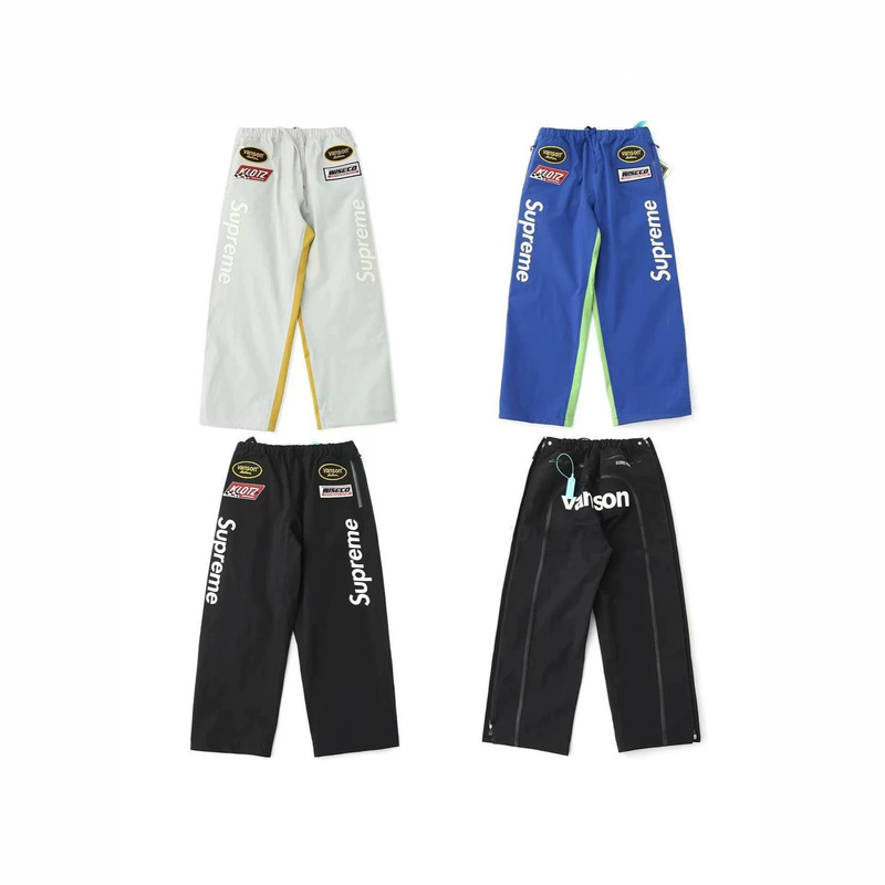 sup van Leathers GORE-TEX Pant leather logo patch waterproof casual pants for men sup van Leathers GORE-TEX Pant leather logo patch waterproof casual pants for men