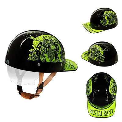 Standard 3C Certified Helmet for Women, Motosiklet kaskı (dəbilqə) - bright-black-buck-m