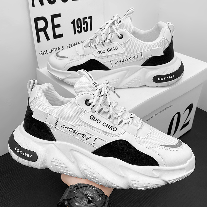 Pánské nové letní prodyšné síťované sportovní a ležérní běžecké boty Little White Dad Trendy boty z roku 2024_voghion.com