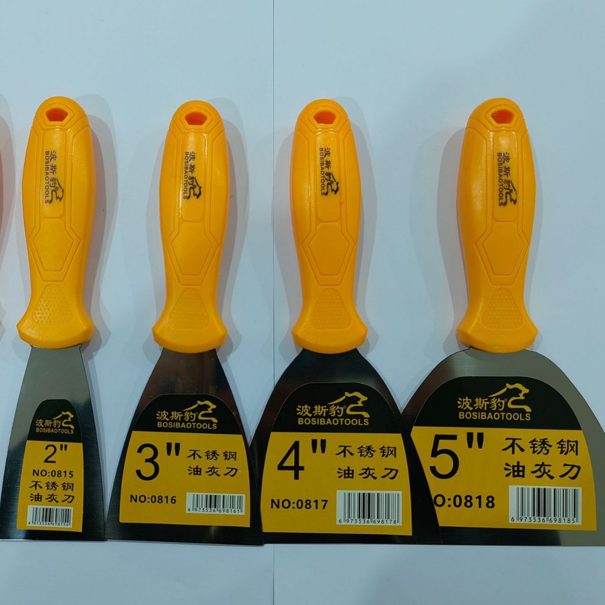 波斯豹厂家直供不锈钢油灰刀 铲刀批发清洁刀刮腻子刮刀1寸2寸3寸