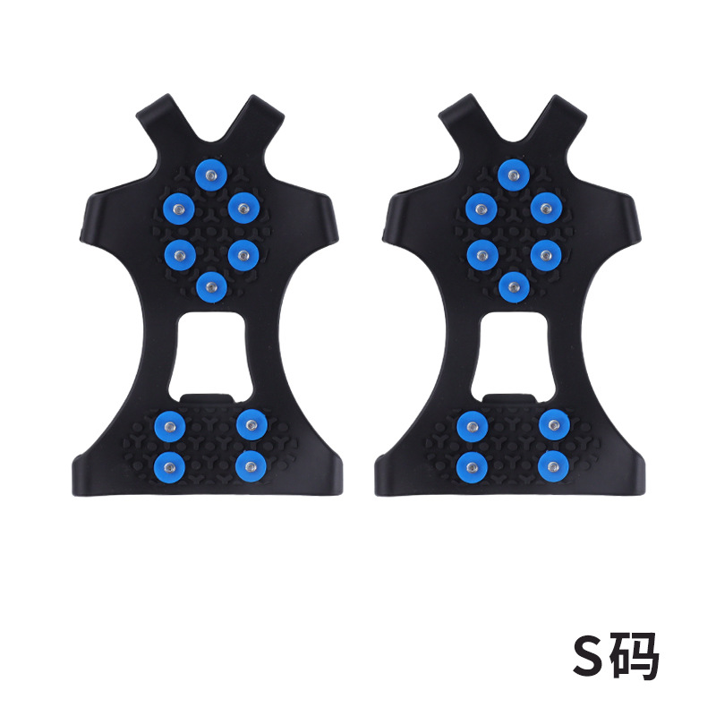 メーカー卸売り10歯釘シリカゲル氷爪屋外雪クライミング滑り止め靴カバーtpe十釘黄ボタン氷爪