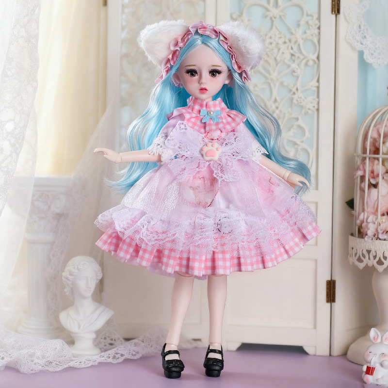 Prinsessklänning för 32cm bjd docka outfit för flickor_voghion.com