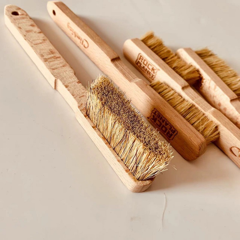 QSGYSY cepillo de cerdas escalada Roble Haya cepillo de escalada Haya pelo de cerdo cepillo de escalada cepillo de madera