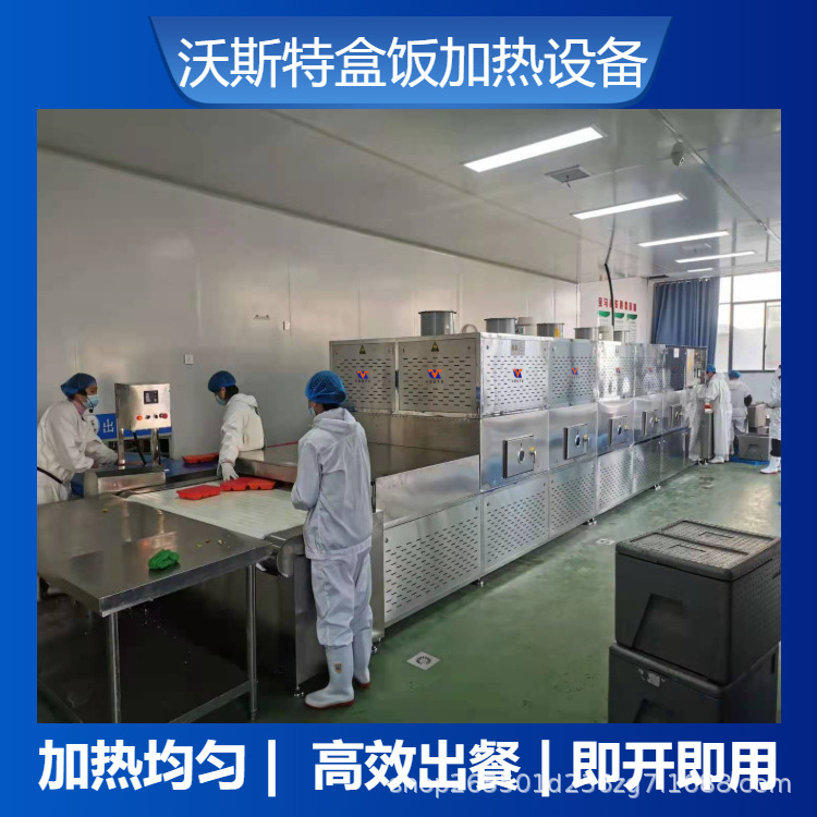 快餐团餐快速加热设备 连续式VST-50型盒饭微波复热传送加热机