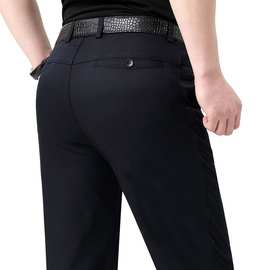 2023春夏季新款时尚微弹薄款韩版长裤子中青年男士舒适商务休闲裤