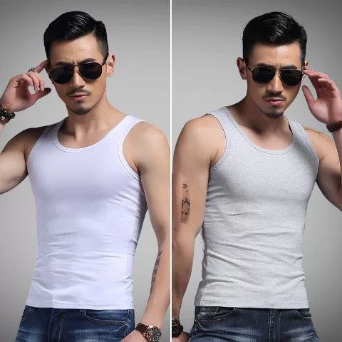 Летняя базовая футболка без рукавов для занятий спортом, майка, slim fit