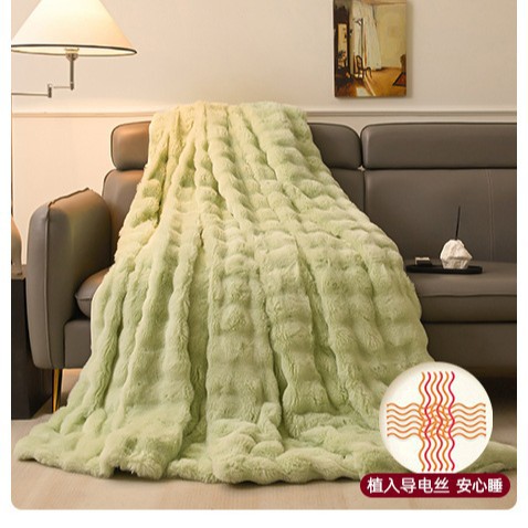 Mantras de peluche de conejo invierno engrosado mantas de siesta de oficina mantas de lana de coral mantas de sofá de estudiantes