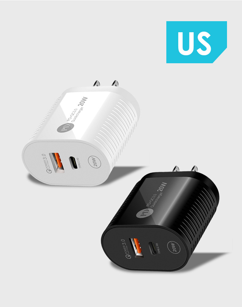 New PD20W mobile phone charger 5V3A type-c PD fast charging head British standard adapter_voghion.com