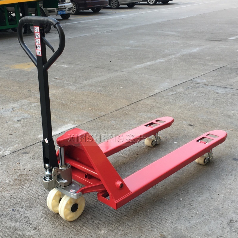 手动叉车3吨红色液压搬运车铲车地牛L1200mm*W685mm/550mm包邮