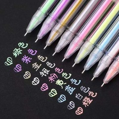 高光筆白色金銀色手帳筆黑卡紙美術繪畫筆粉彩色中性筆針管頭0.6m