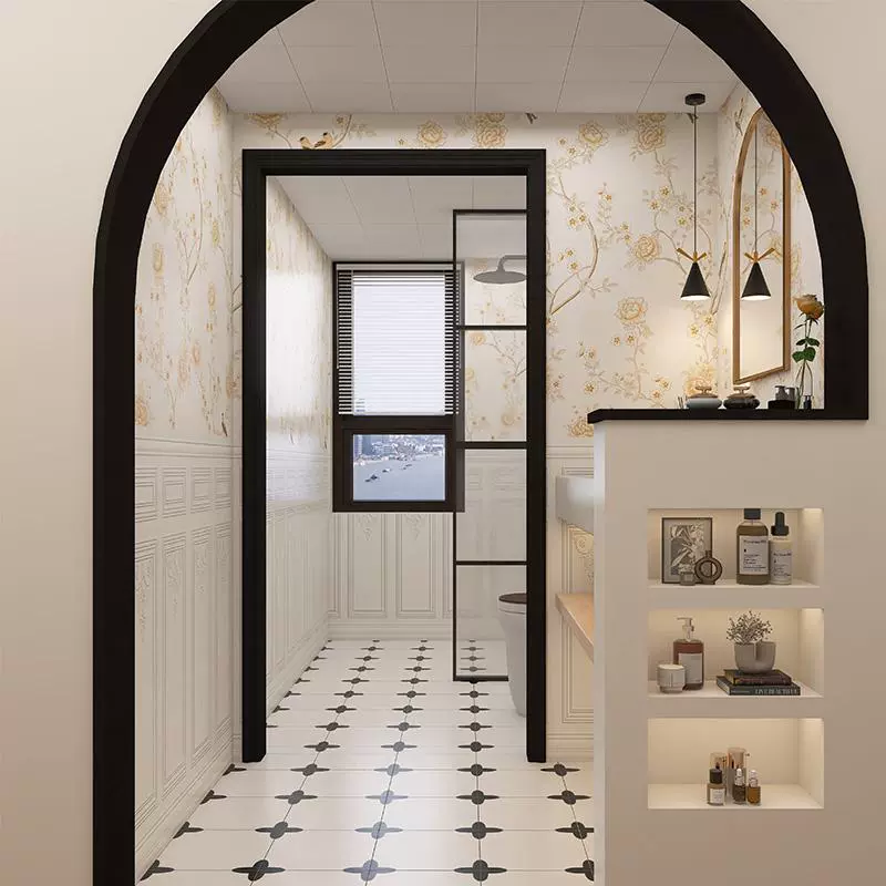 Французская ретро плитка для ванной, кремовая плитка для стен в ванной, плитка для стен с молдингом, напольная плитка для кухни и туалета