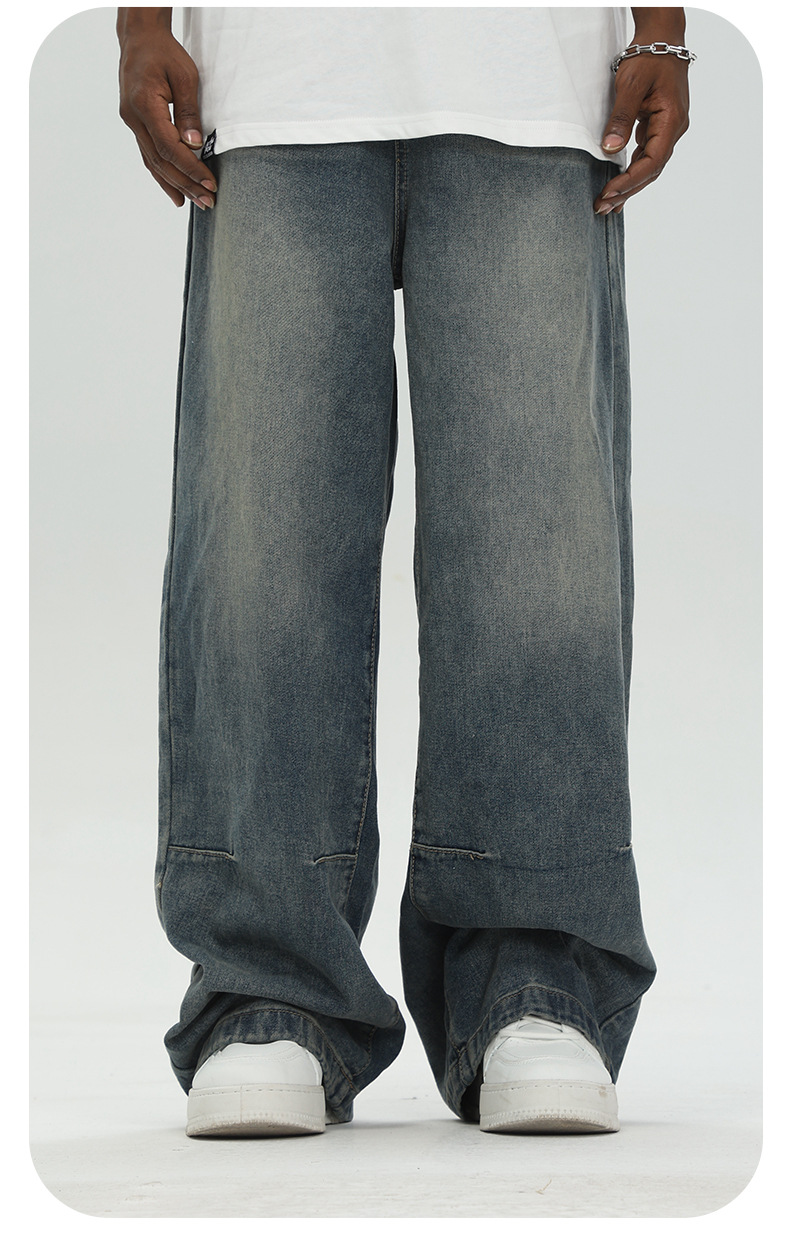 Men's Clothing 2024 new jeans men's summer thin high street loose straight wide leg casual pants_voghion.com