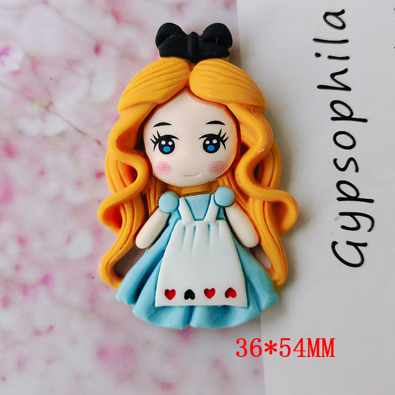 新しいサイズの樹脂の王女の部品の子供の髪飾りのアクセサリーの部品は柔らかい陶樹脂の王女をまねます。