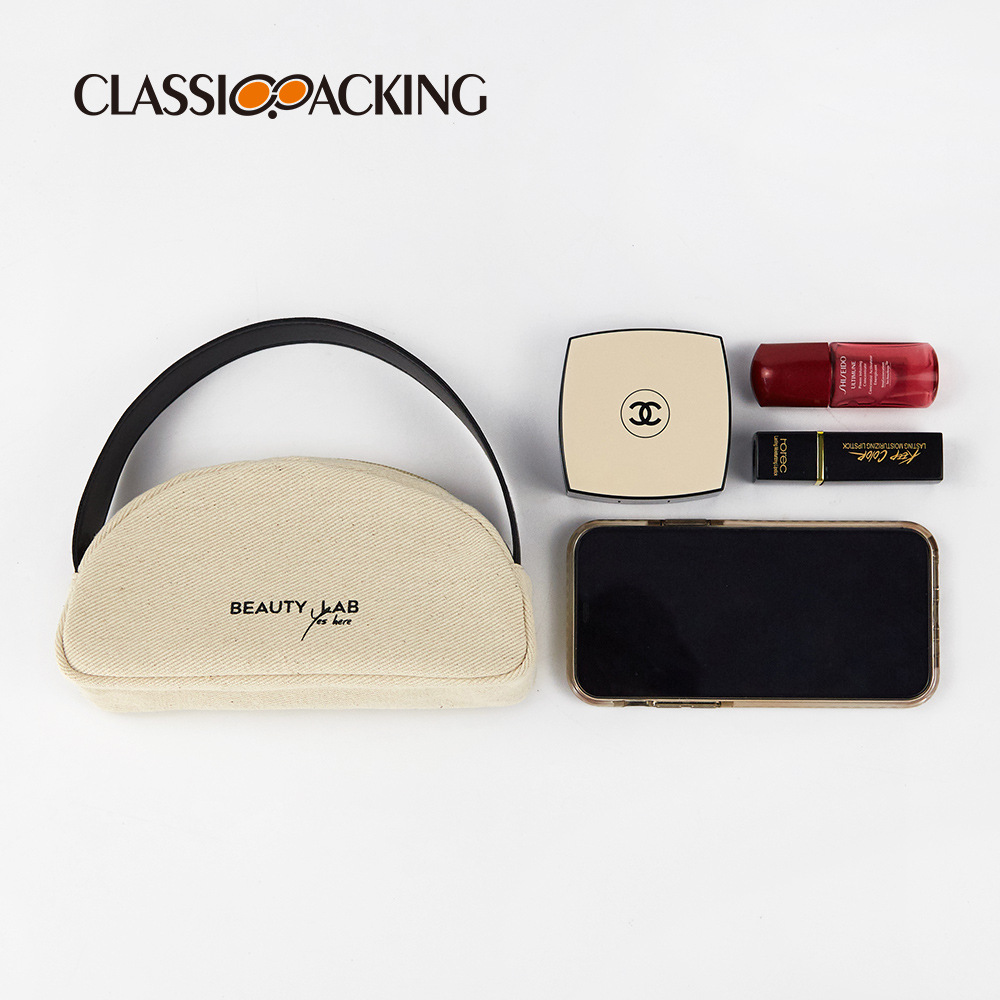 Bolso de estilo simple moderno material de lona bolsa de almacenamiento de cosméticos multifuncional bolsa de mano de moda para todo el Partido bolsa pequeña para mujer