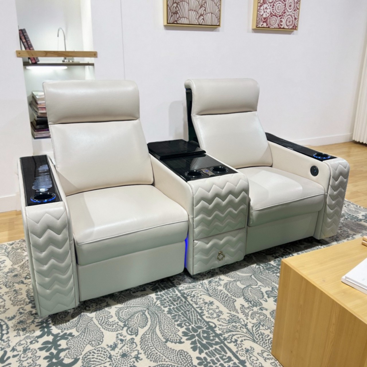 Luxury Villa Home Theater Sofa Private Movie Theater Audio-Visual Room First-Class Space Electric Multi-Function Cabin Sofa