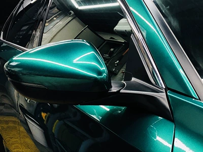 Ultra-bright metallic sea blue full-body Auto Color Change Film - super-bright-metallic-emerald-green-152-17m-pet-base