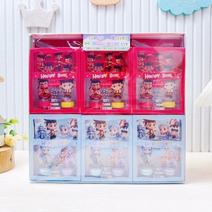 Boxed Photosensitive Seal Set, Acrylic Stamp Book Combination, Cartoon Animation Style, Encouragement Seal for Primary School Students