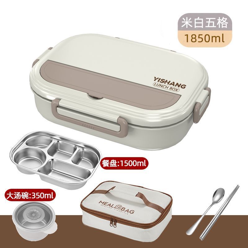 caja de almuerzo de acero inoxidable con cubierta aislamiento térmico para trabajadores de oficina adultos con microondas para estudiantes de gran capacidad de divisoria de comedor con caja de almuerzo