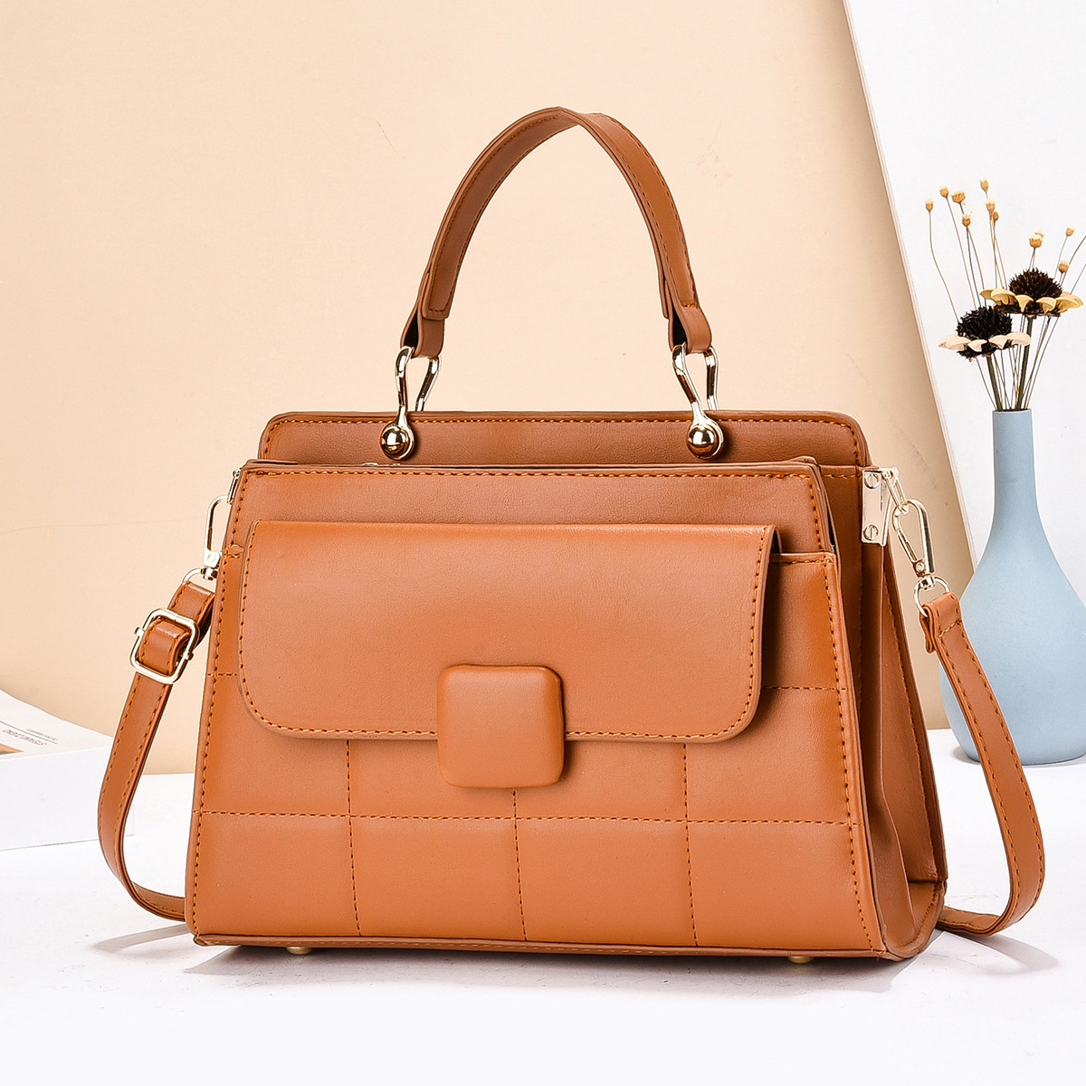 Bolso de mano coreano para mujer todo fósforo exquisito bolso de hombro temperamento nuevo bolso de mensajero 2025 bolso de mujer bolso grande para mujer
