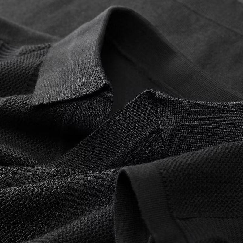 Polo camiseta de punto camiseta de manga corta camiseta de hombre cuello en V gaviota cuello textural vieja fábrica de viento de verano al por mayor