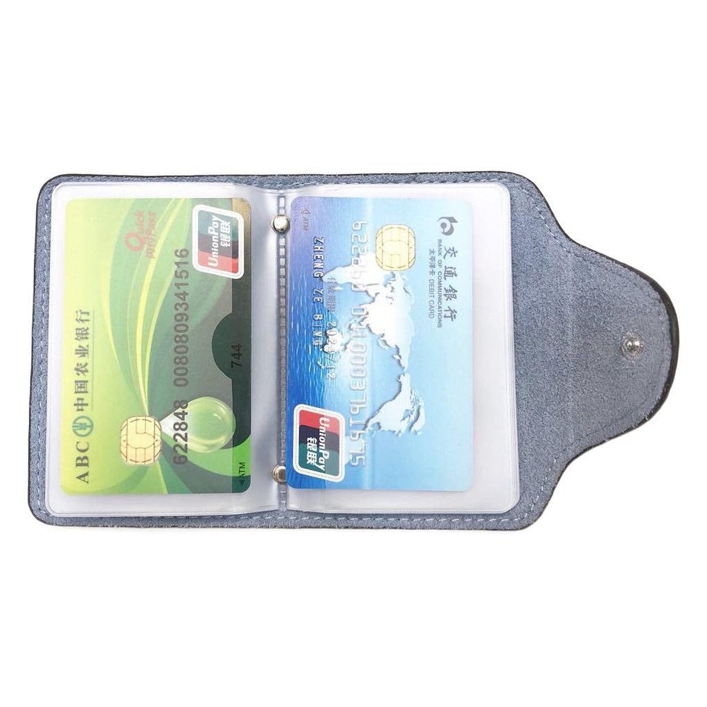 Card Holder cowhide pattern women's men's multi-card ID bag card holder business card holder flip leather card holder card holder