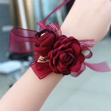 结婚庆用品新娘手腕花森系欧式婚礼布艺伴娘姐妹团小清新手花厂家