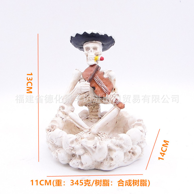 Cenicero de calavera de resina transfronteriza, regalo de cráneo personalizado, regalo de novio del día del padre, accesorios de Halloween