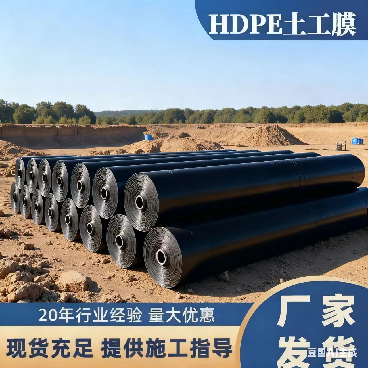 hdpe土工膜1.0mm调节池沉淀池溶解池蒸发塘化工废水池土工膜