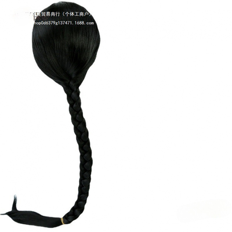 清代拍摄假发清代假辫子清朝男士辫子头套孔乙己男士整顶头