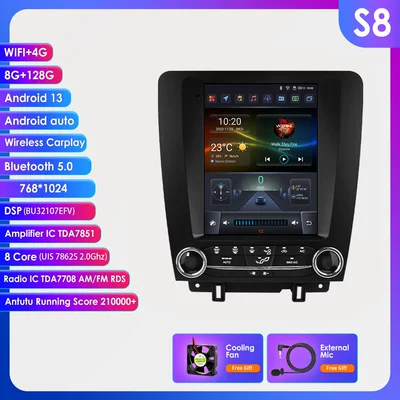 Vertical Screen Android Large-Screen — DVD Navigation - 8128g-wifi4glte-version-7862-carplay-eight-core-97inch-suitable-for-10-14-old-ford-mustang-models