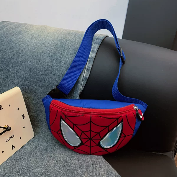 Fashion New Boys Spider-Man Nylon Chest Bag Wholesale Casual Travel Essential Personality Waist Bag Fashion Small Satchel