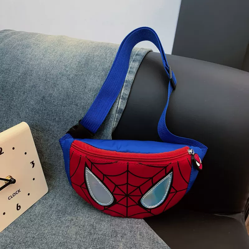 Fashion New Boys Spider-Man Nylon Chest Bag Wholesale Casual Travel Essential Personality Waist Bag Fashion Small Satchel