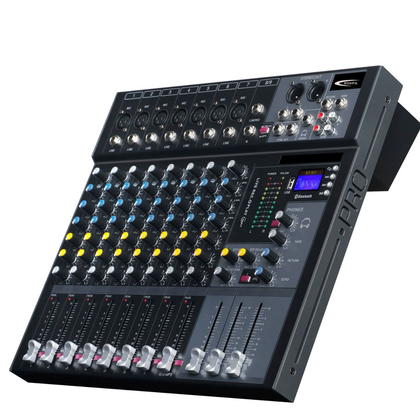 BDXPA Beidou MR-980 Road 12 двухканальный цифровой микшер с питанием и MP3 Bluetooth миксер