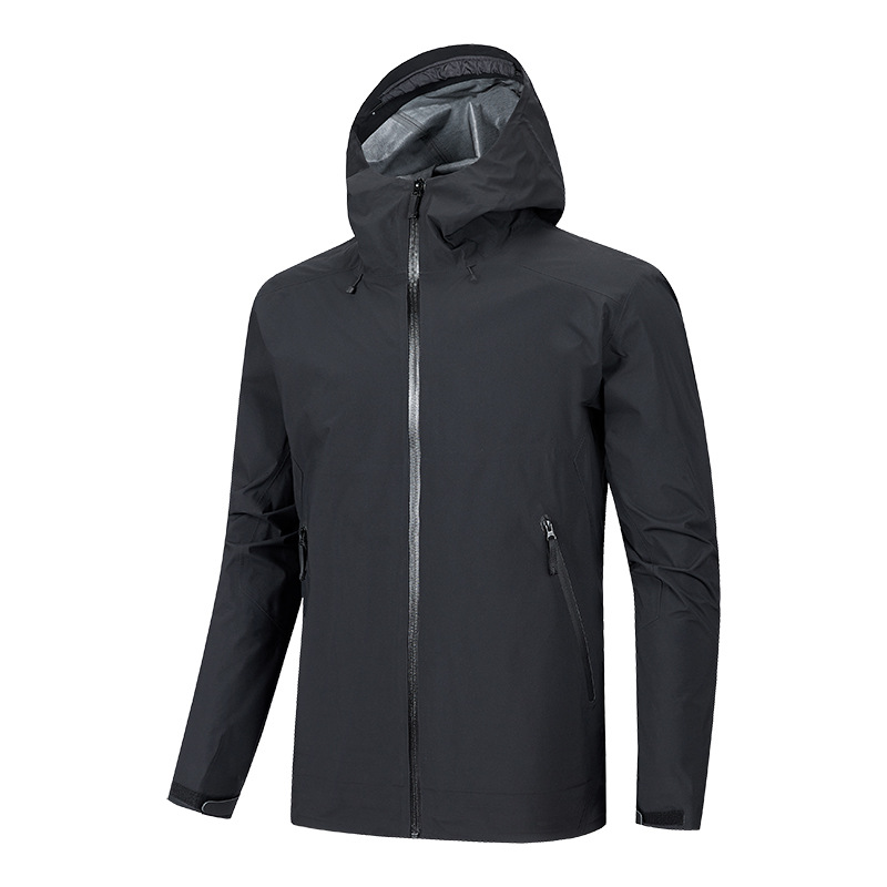 Fully Heat-Sealed Hard-Shell Waterproof Hooded Jacket, High-Quality Group Wear Wholesale, Breathable and Windproof Single Jacket for Group Purchase