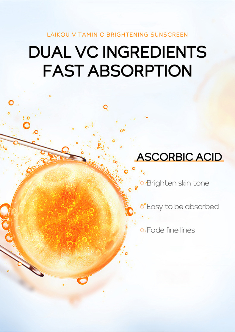 LAIKOU Vitamin C sunscreen Cream 50g from the manufacturer's supply brightening skin tone and moisturizing undefined
