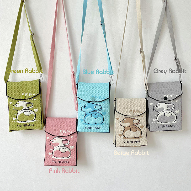 Diseño de nicho lindo cachorro de punto mini bolso del teléfono pequeño bolso del mensajero del hombro del estudiante portátil bolso de la moneda para las mujeres