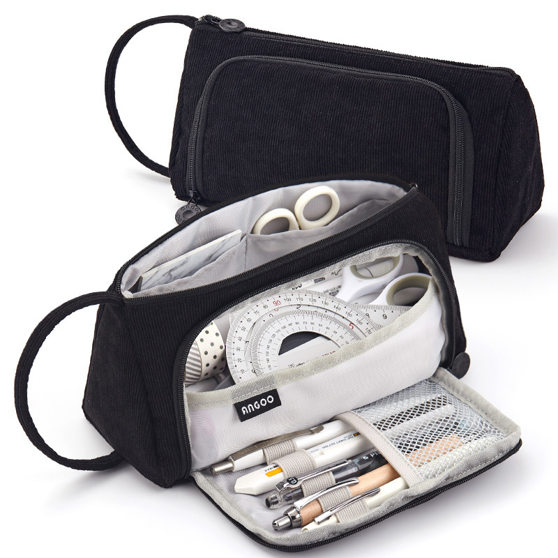 Estuche de lápices multifuncional para mujer estuche de lápices de pana de gran capacidad estuche de lápices para estudiantes de secundaria coreanos Amazon INS